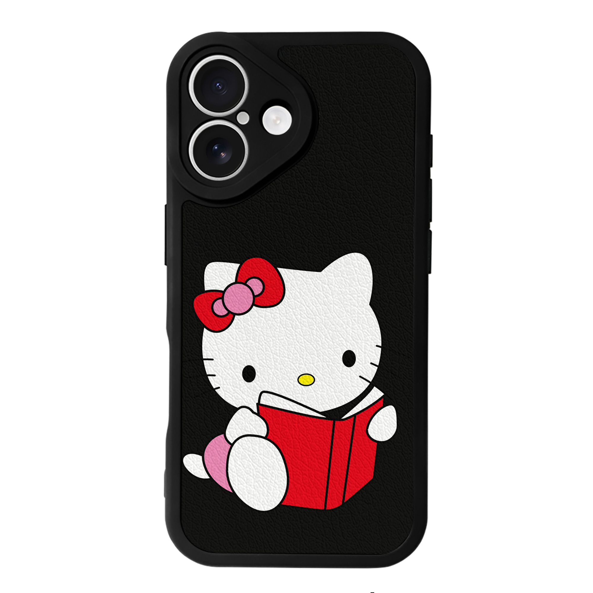 （画像用） Hello Kitty ハローキティ 【iPhone 16シリーズ対応】シリコンスマホケース（レザー調） 材質：シリコン